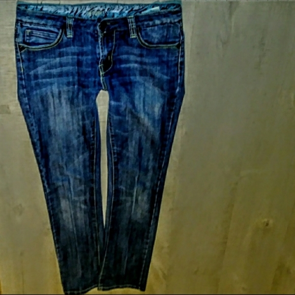 Angel Jeans Size 7 Low Rise Skinny Leg - Picture 2 of 10